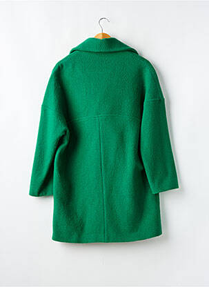 Manteau court coupe droite sans capuche vert LES PETITES... femme