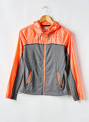 Coupe-vent manches longues a capuche orange PIMKIE femme