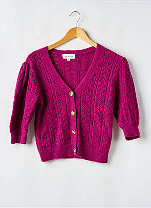 Gilet manches courtes violet CHARLIOR pour femme