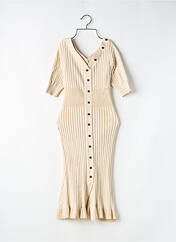 Robe mi-longue beige CHIC WISH pour femme seconde vue