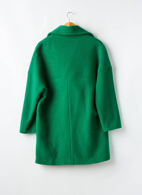 Manteau court coupe droite sans capuche vert LES PETITES... femme