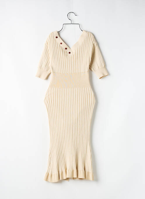 Robe mi-longue beige CHIC WISH pour femme