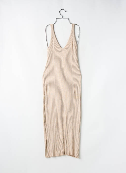 Robe mi-longue beige MANGO pour femme