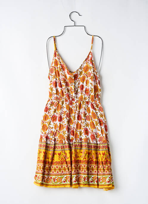 Robe mi-longue orange SANS MARQUE pour femme