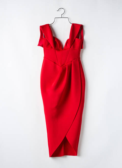 Robe mi-longue rouge ASOS pour femme