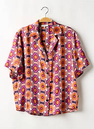 Chemisier manches courtes manches courtes orange LENNY B femme
