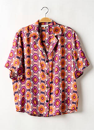 Chemisier manches courtes manches courtes orange LENNY B femme