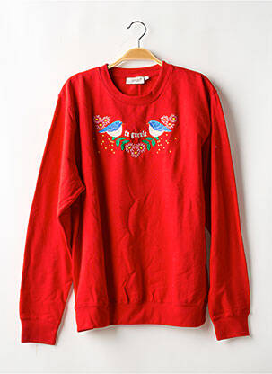 Sweat-shirt stretch manches longues rouge LOCHER'S femme