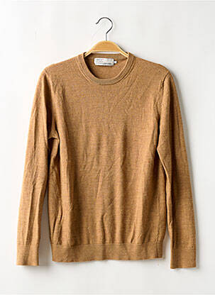 Pull stretch manches longues marron CELIO homme