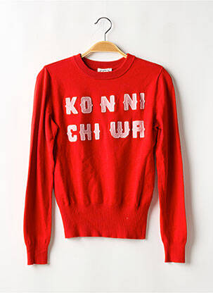 Pull stretch manches longues rouge JOANIE femme