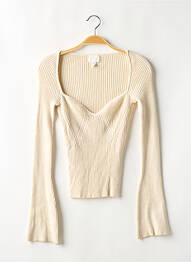 Pull col v manches longues beige H&M femme