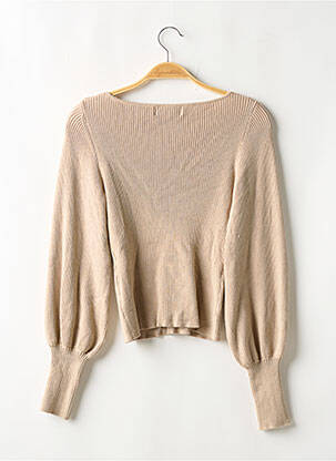 Pull coupe cintrée manches longues marron L'ACADEMIE femme