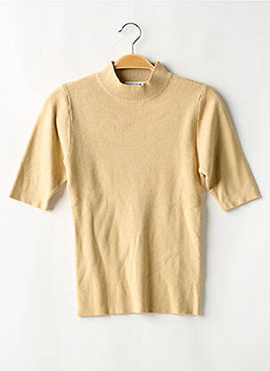 Pull stretch manches courtes beige MOLLY BRACKEN femme