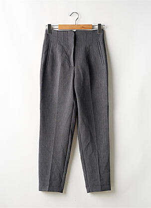 Pantalon droit taille à pinces taille haute gris ZARA femme