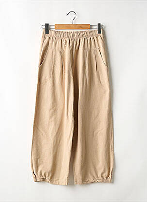 Pantalon 7/8 taille élastique taille normale beige SANS MARQUE femme