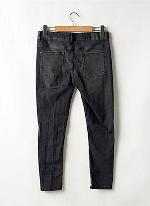 Jeans coupe slim effet usé délavé taille normale noir ZARA femme