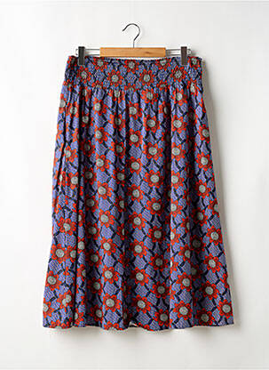 Jupe longue coupe évasée bleu MONOPRIX femme