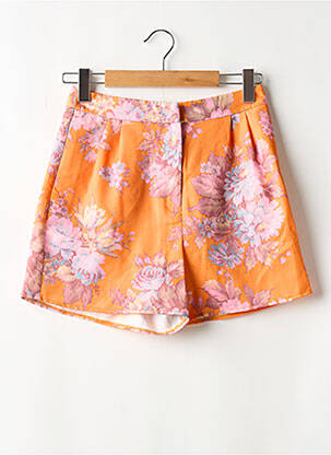 Short fermeture zippée sous rabat avec crochet taille normale orange ASOS femme