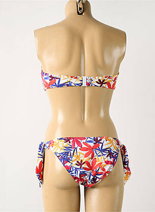 Maillot de bain 2 pièces stretch haut bandeau rouge SANS COMPLEXE femme