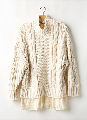Pull tunique beige ZARA pour femme
