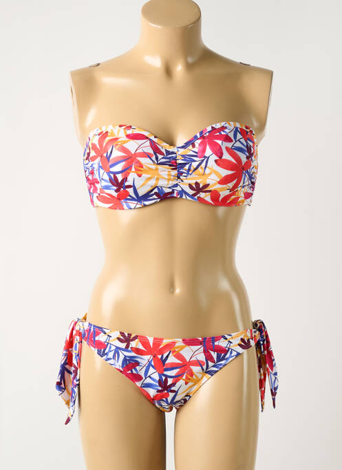 Maillot de bain 2 pièces rouge SANS COMPLEXE pour femme