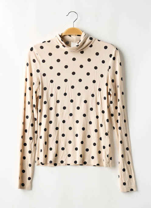 T-shirt manches longues manches longues beige H&M femme