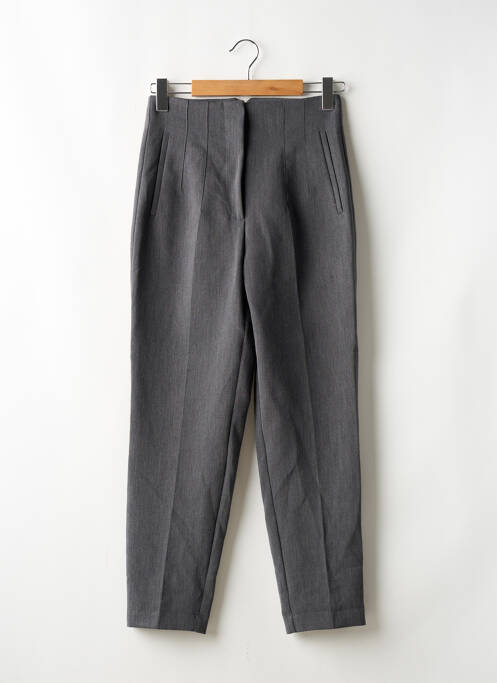 Pantalon droit coupe carotte taille haute gris ZARA femme