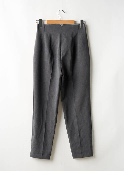 Pantalon droit coupe carotte taille haute gris ZARA femme