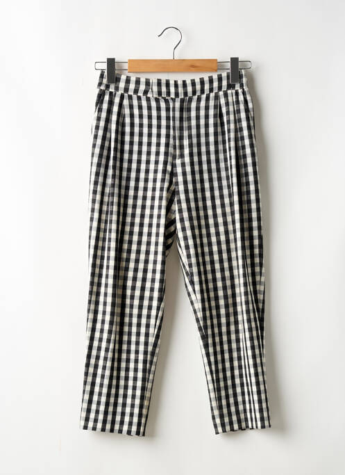 Pantalon chino tissage popeline taille normale noir MANGO femme