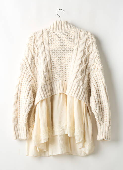 Pull tunique beige ZARA pour femme