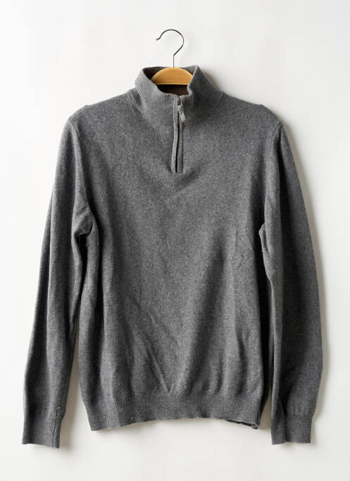 Pull stretch manches longues gris MONOPRIX homme