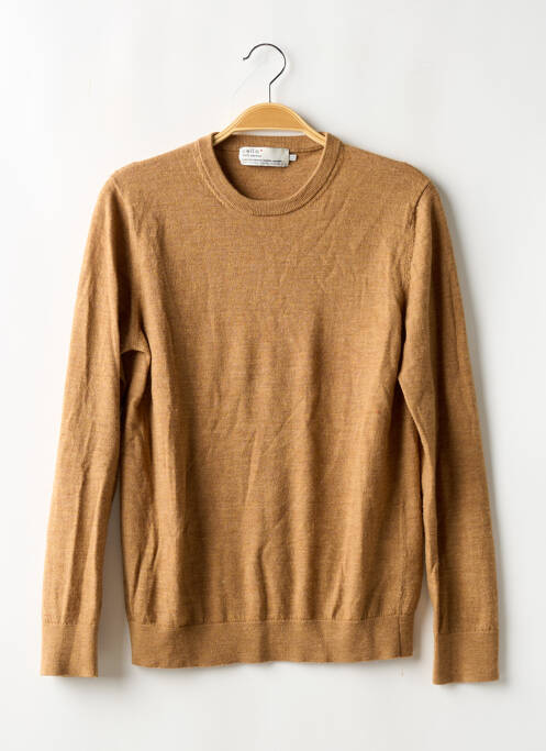 Pull stretch manches longues marron CELIO homme