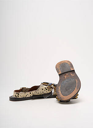 Sandales/nu pieds chiquet talon plat jusqu'à 3cm beige MARNI femme