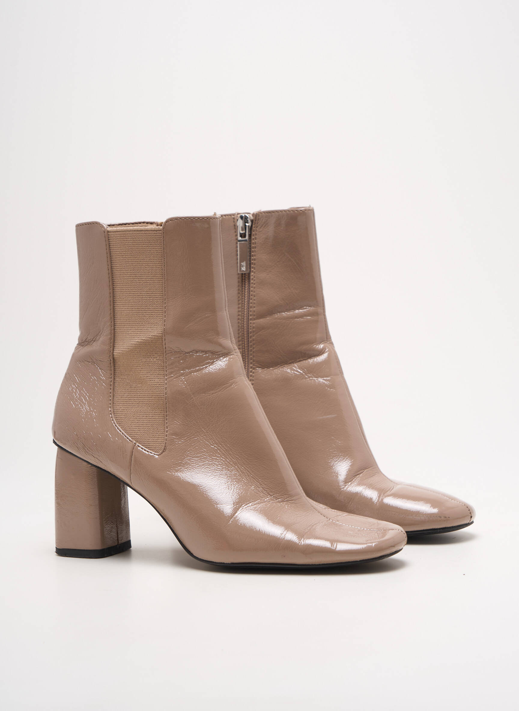 Bottines/Boots Talon Bottier Beige Zara Femme 2594231-beige0 Modz