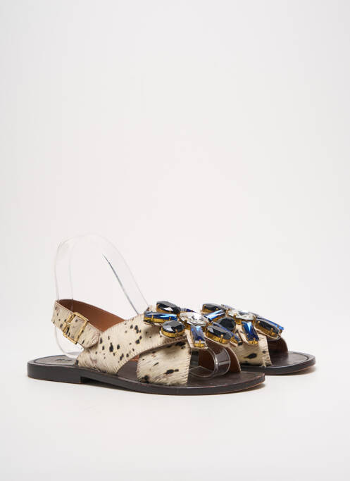 Sandales/Nu pieds beige MARNI pour femme