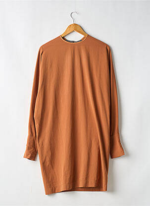 Robe courte manches longues manches longues orange IMU femme