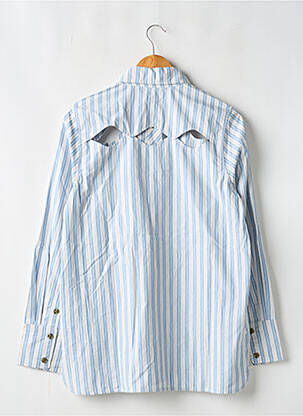 Chemisier coupe droite manches longues bleu GANNI femme
