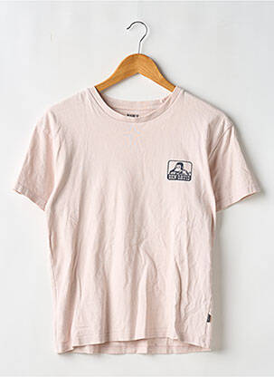 T-shirt sérigraphie manches courtes rose BEN DAVIS femme
