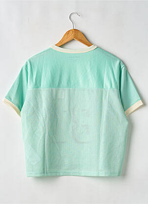 T-shirt col v manches courtes vert GUESS femme