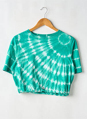 T-shirt stretch manches courtes vert SANS MARQUE femme