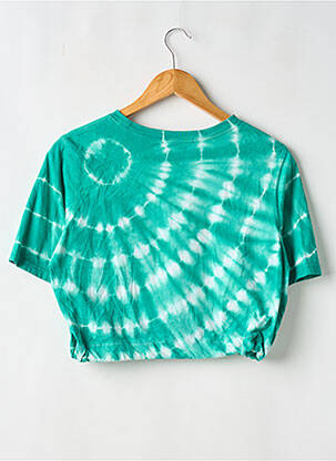T-shirt stretch manches courtes vert SANS MARQUE femme