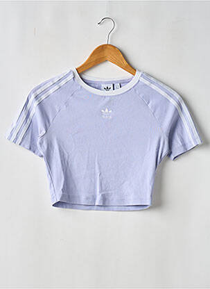 T-shirt stretch manches courtes violet ADIDAS femme