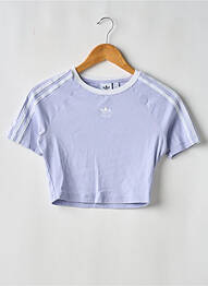 T-shirt stretch manches courtes violet ADIDAS femme