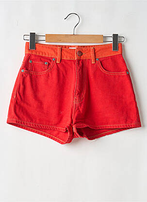 Short tissage denim taille normale rouge GANNI femme