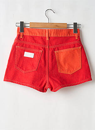 Short tissage denim taille normale rouge GANNI femme