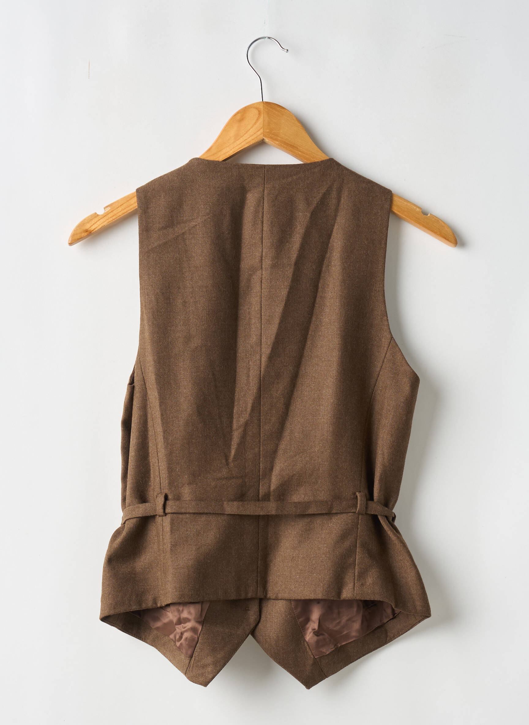 Gilet Sans Manche Coupe Cintrée Marron Massimo Dutti Femme