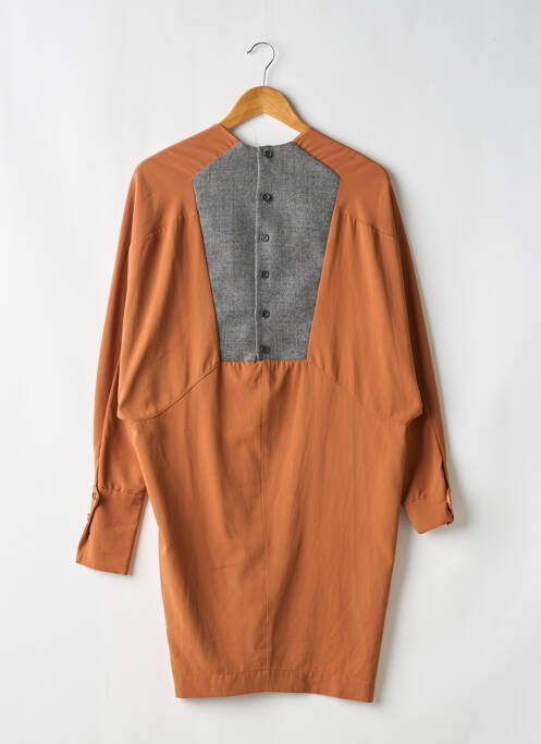 Robe courte orange IMU pour femme