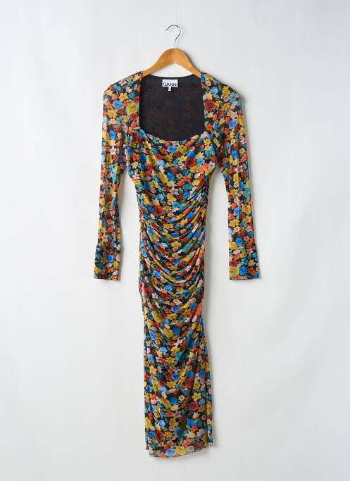 Robe mi-longue noir GANNI pour femme