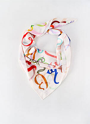 Foulard effet matière satinée blanc COSMO femme