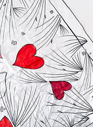 Foulard imprimé fantaisie blanc MARC ANTOINE BARROIS femme